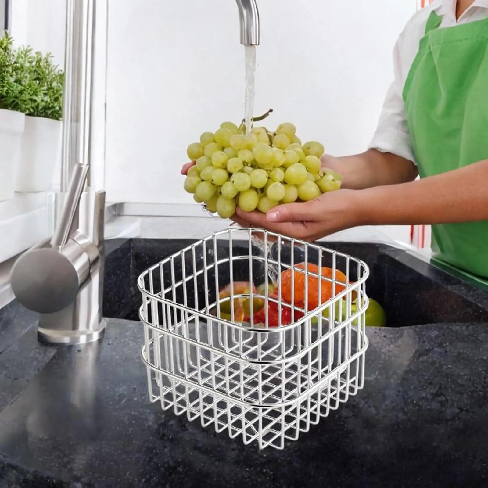 Wire Basket Decorative Versatile Kitchen Gadget Dish Drainer Fruit Basket Storage Bin for Kitchen Office Home Dormitory Bowl
Wire Basket Decorative Versatile Kitchen Gadget Dish Drainer Fruit Basket Storage Bin for Kitchen Office Home Dormitory Bowl