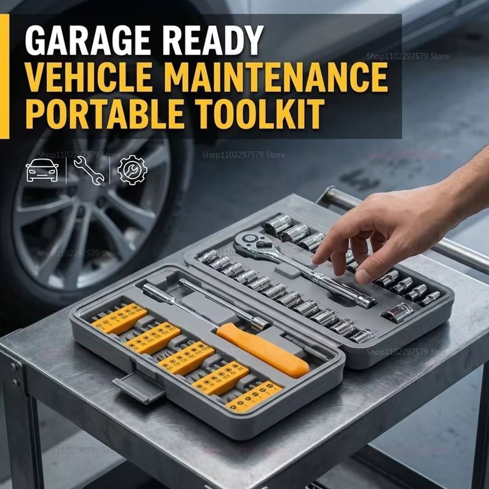57Pcs 1/4" Socket Ratchet Wrench Set Complete Car Repair Tools Set for Car Bike Motorcycle Maintenance Mechanic Tools wrench
57Pcs 1/4" Socket Ratchet Wrench Set Complete Car Repair Tools Set for Car Bike Motorcycle Maintenance Mechanic Tools wrench