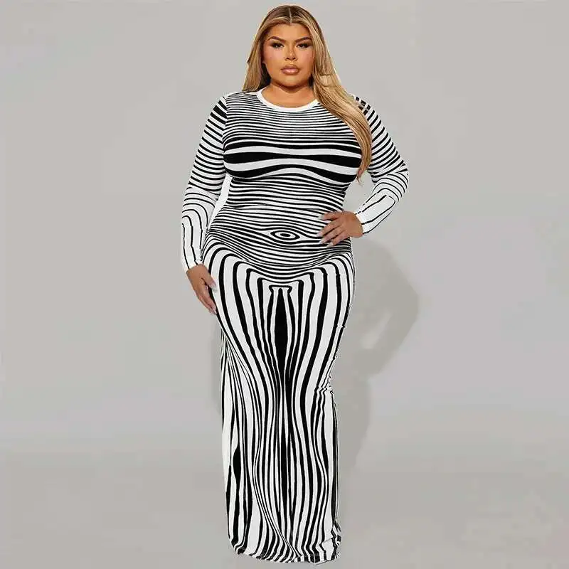 218368 Plus Size Women's Irregular Striped Long Sleeved Dress Long Summer Dress 2025 Party Summer Elegantes Casual Y2k
218368 Plus Size Women's Irregular Striped Long Sleeved Dress Long Summer Dress 2025 Party Summer Elegantes Casual Y2k