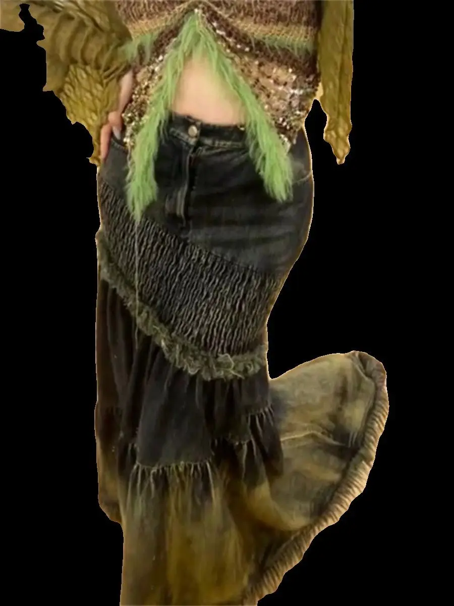 Fish Tail Denim Skirt Faldas Mujer Long Grunge Subcultural Streetwear Punk Gothic Vintage Harajuku Autumn Slim High Y2k Jeans
Fish Tail Denim Skirt Faldas Mujer Long Grunge Subcultural Streetwear Punk Gothic Vintage Harajuku Autumn Slim High Y2k Jeans