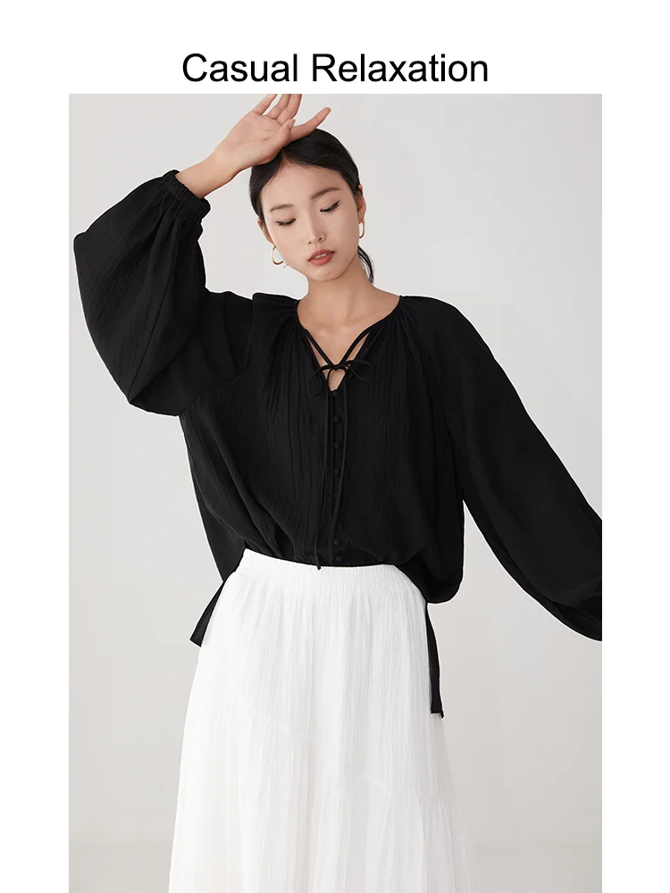 Черная женская свободная блузка с V-образным вырезом, модная, с поясом, повседневная, для отдыха и поездок на работу, прямого кроя, с рукавом 3/4
Черная женская свободная блузка с V-образным вырезом, модная, с поясом, повседневная, для отдыха и поездок на работу, прямого кроя, с рукавом 3/4
