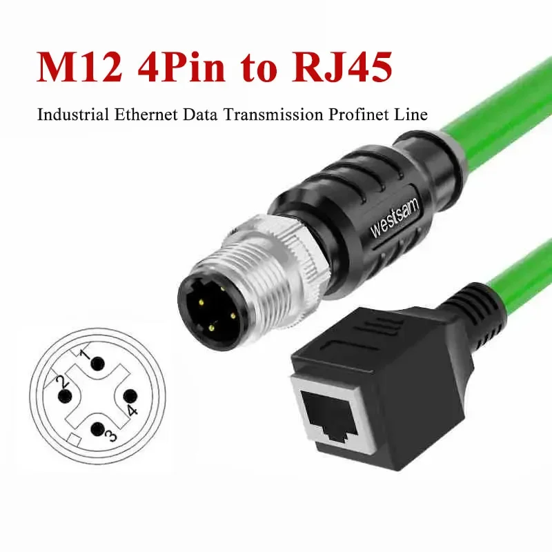 M12 4Pin D-type to RJ45 Aviation Plug Data Transmission Profinet Line Industrial 4pin D-coded to RJ45 Ethernet Connector Adpater
M12 4Pin D-type to RJ45 Aviation Plug Data Transmission Profinet Line Industrial 4pin D-coded to RJ45 Ethernet Connector Adpater
