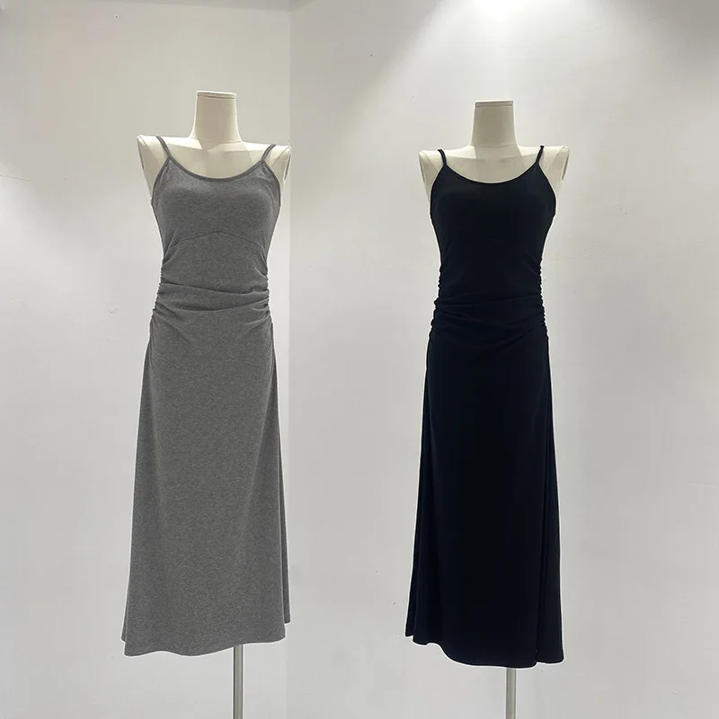 Summer 2024 Sexy Sleeveless Strap Dress Slimming Long Grey Inner Wear Dress Women's Fashion Commute Style No Sleeve Gown
Summer 2024 Sexy Sleeveless Strap Dress Slimming Long Grey Inner Wear Dress Women's Fashion Commute Style No Sleeve Gown