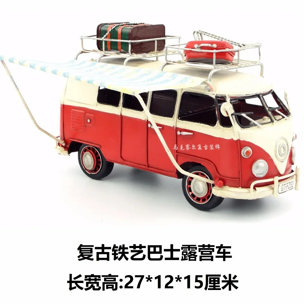 American Style Vintage Iron Bus Model Decoration Antique Metal Camper Ornaments Handicraft Birthday Gift 
American Style Vintage Iron Bus Model Decoration Antique Metal Camper Ornaments Handicraft Birthday Gift