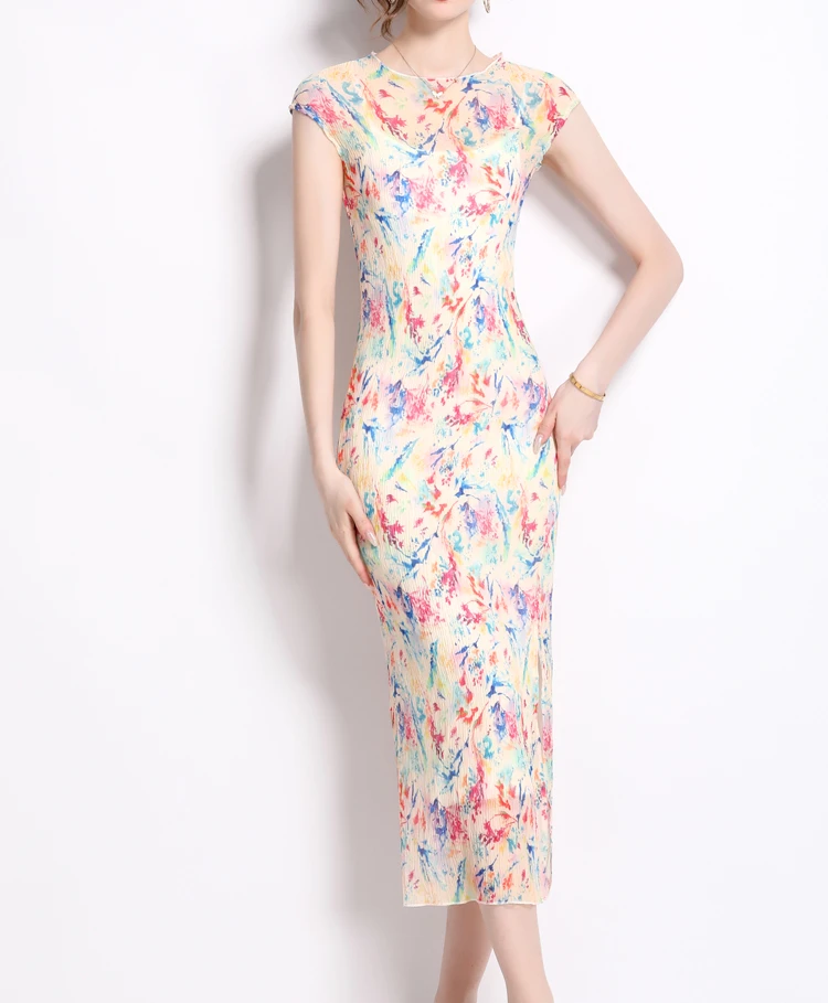 Floral Printed Stretch Dress Women Elegant Sleeveless O-neck Holiday Party Long Dress Bodycon Streetwear Vintage Clothing Lady
Floral Printed Stretch Dress Women Elegant Sleeveless O-neck Holiday Party Long Dress Bodycon Streetwear Vintage Clothing Lady