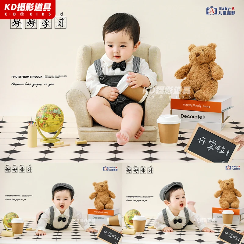 Childrens Photography Clothing Baby Hundred Day Photo Clothing Props Year Old Theme Set تذكارات للرضع 신생아사진 신생아
Childrens Photography Clothing Baby Hundred Day Photo Clothing Props Year Old Theme Set تذكارات للرضع 신생아사진 신생아