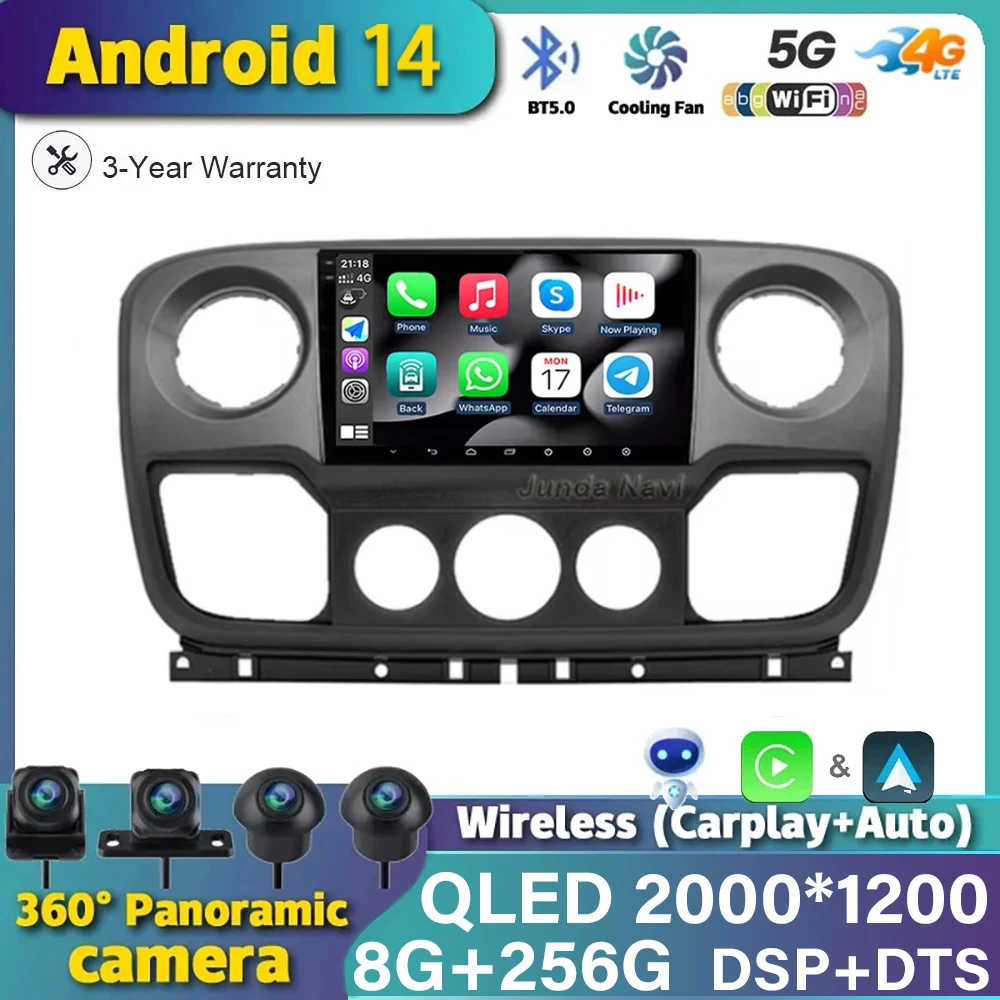 Car Radio Multimedia Android 14 For Renault Master Nissan NV400 Opel Movano 2010-2021 Carplay Navigation GPS 4G WIFI Auto Player
Car Radio Multimedia Android 14 For Renault Master Nissan NV400 Opel Movano 2010-2021 Carplay Navigation GPS 4G WIFI Auto Player
