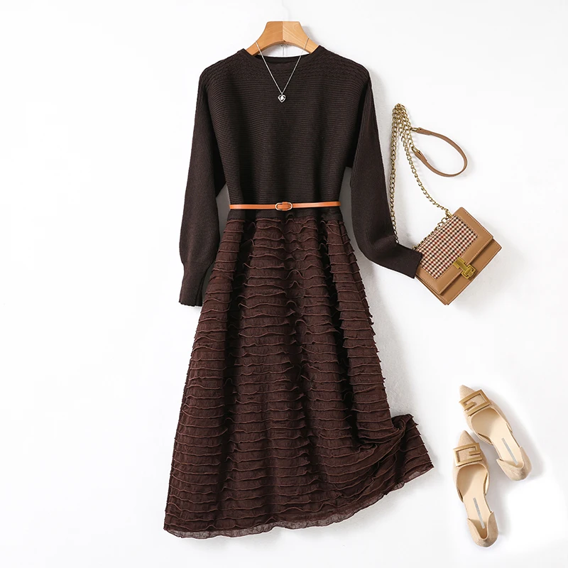 Vintage Jacquard Khaki Sweater Dress Women Winter Autumn Long Sleeve Soft Warm Slim Knit Jumper Midi Dresses Designer Frock
Vintage Jacquard Khaki Sweater Dress Women Winter Autumn Long Sleeve Soft Warm Slim Knit Jumper Midi Dresses Designer Frock