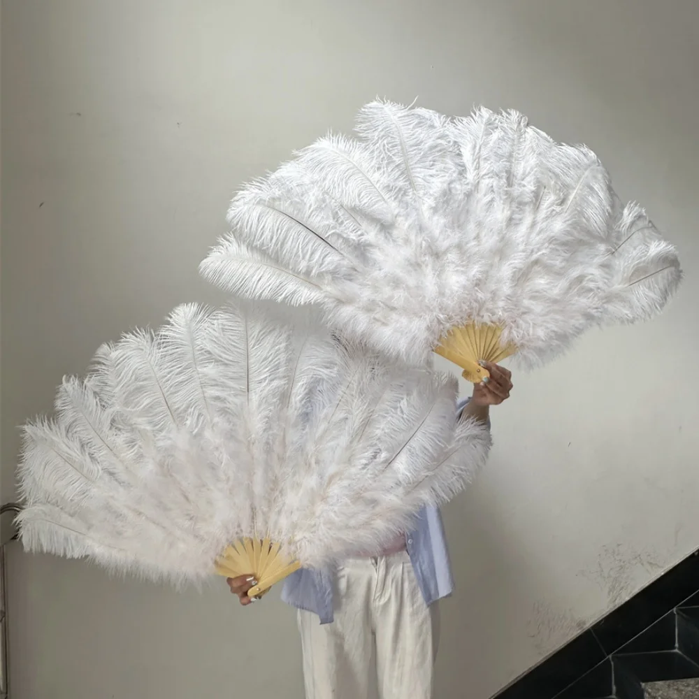 100CM White Small Ostrich Feather Fan Good gloss/warm/Soft/fluffy,Carnivals, Weddings,Pluma Fan ostrich feather fan 13-bone
100CM White Small Ostrich Feather Fan Good gloss/warm/Soft/fluffy,Carnivals, Weddings,Pluma Fan ostrich feather fan 13-bone