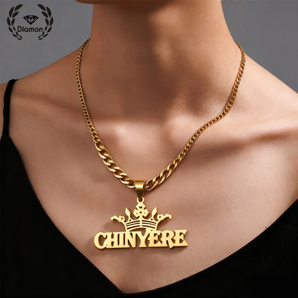 Diamon Personalized Custom Name Pendant Necklace Stainless Steel Cuban NK Chain Box Chain for Men Women Jewelry Gifts
Diamon Personalized Custom Name Pendant Necklace Stainless Steel Cuban NK Chain Box Chain for Men Women Jewelry Gifts