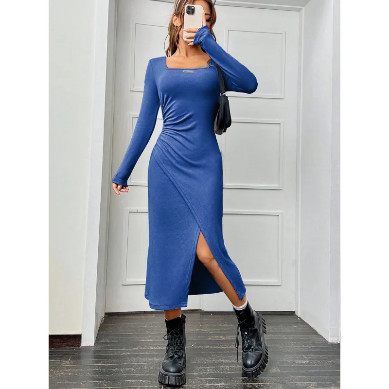 YQ1-Women's Autumn Winter Slim Fit Bodycon Split Square Neck Elegant Commuter Long Sleeve Mid-Length Dress
YQ1-Women's Autumn Winter Slim Fit Bodycon Split Square Neck Elegant Commuter Long Sleeve Mid-Length Dress