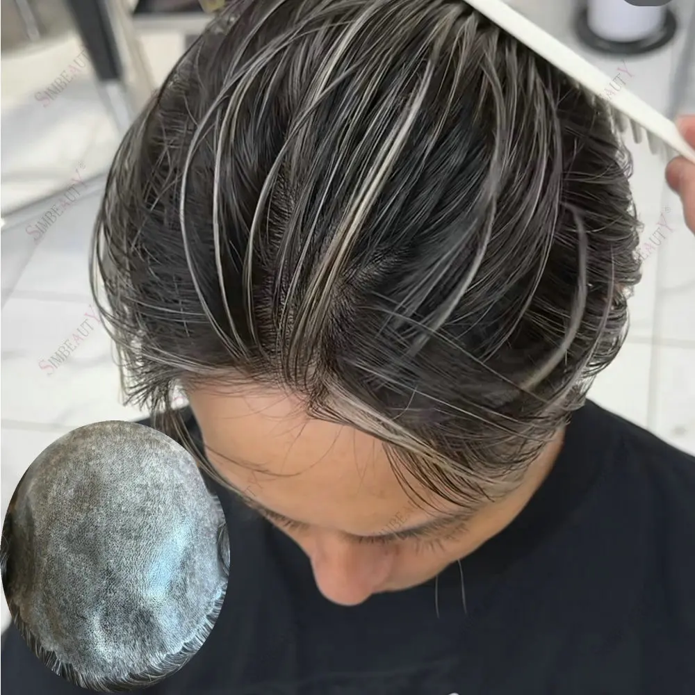 1B20 1B40Grey Man Human Hair Wig Undetectable Natural Hairline Full Injection PU Base Prosthesis Capillary Replacement Hairpiece
1B20 1B40Grey Man Human Hair Wig Undetectable Natural Hairline Full Injection PU Base Prosthesis Capillary Replacement Hairpiece
