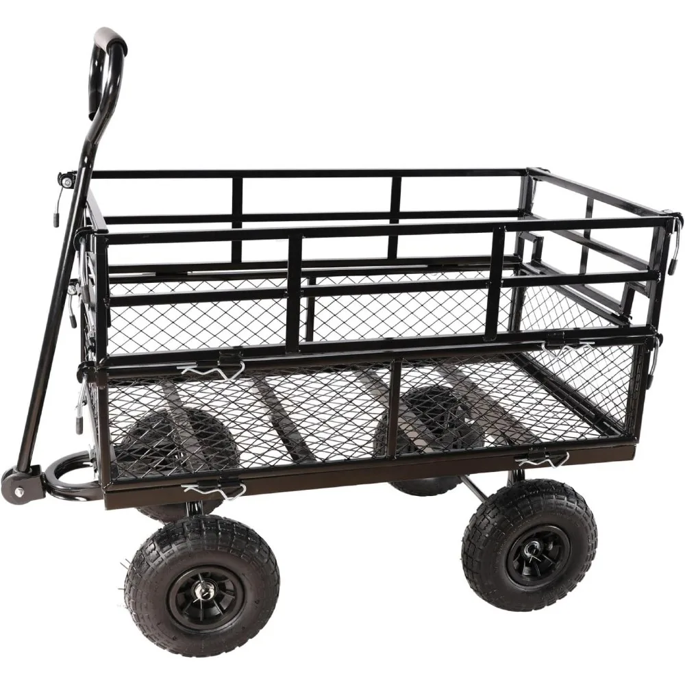 Heavy Duty 600LB Capacity Double-Decker Garden Cart, 2-Tier Utility Wagon with Pneumatic Tires & Mesh Sides, Garden Carts
Heavy Duty 600LB Capacity Double-Decker Garden Cart, 2-Tier Utility Wagon with Pneumatic Tires & Mesh Sides, Garden Carts