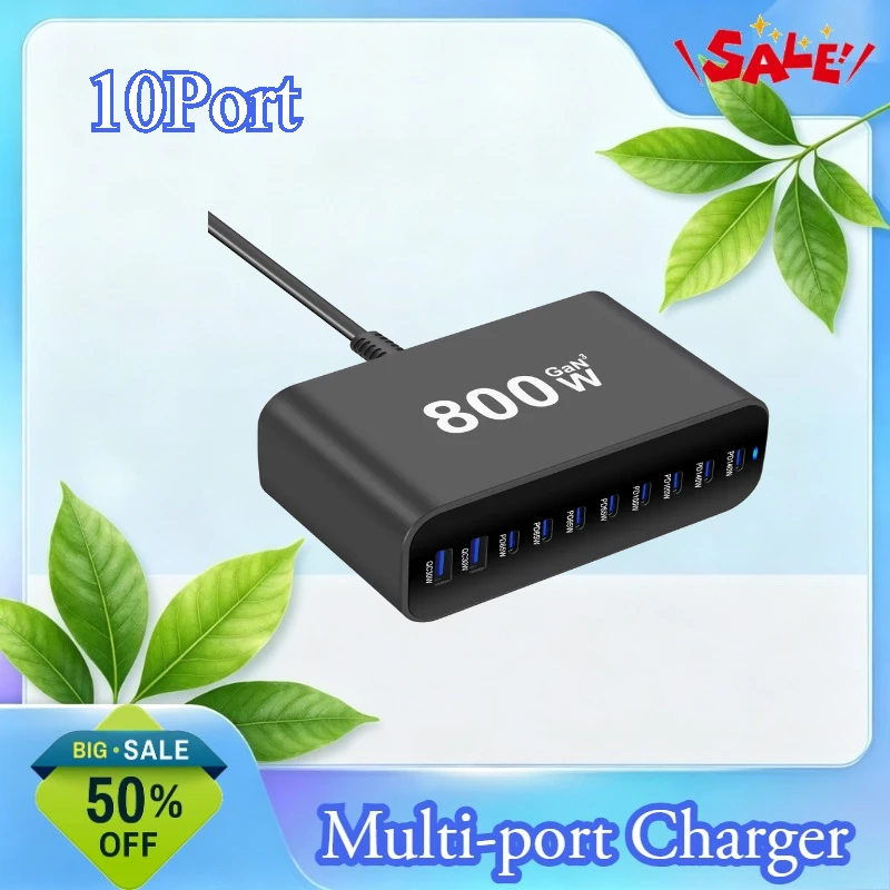 New 800W Gallium Nitride Desktop Charger for Multiple Devices 800W Multi-Port PD Charger with Australian Standard Adapter
New 800W Gallium Nitride Desktop Charger for Multiple Devices 800W Multi-Port PD Charger with Australian Standard Adapter