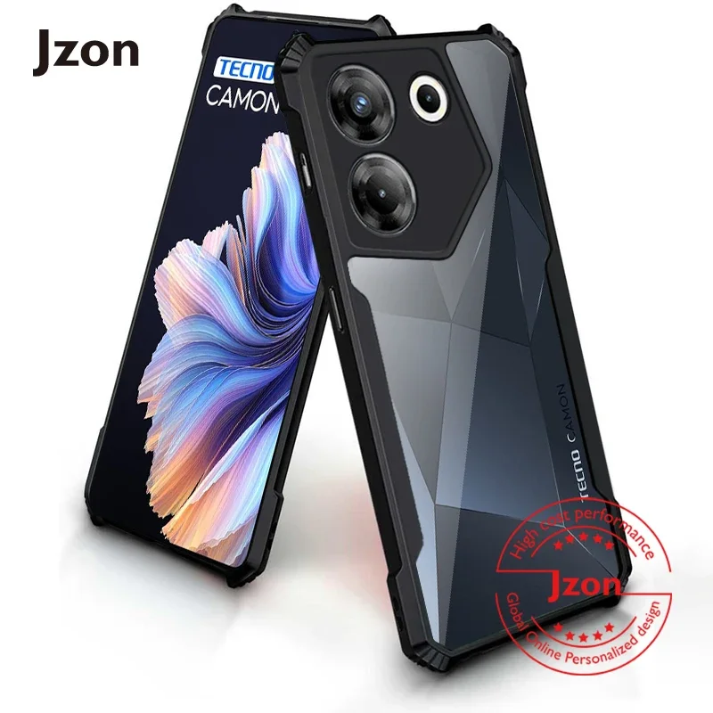 Jzon For Tecno Camon 20 Pro 5G Phone Case Transparent Back Cover Shockproof Protective Clear Cases
Jzon For Tecno Camon 20 Pro 5G Phone Case Transparent Back Cover Shockproof Protective Clear Cases