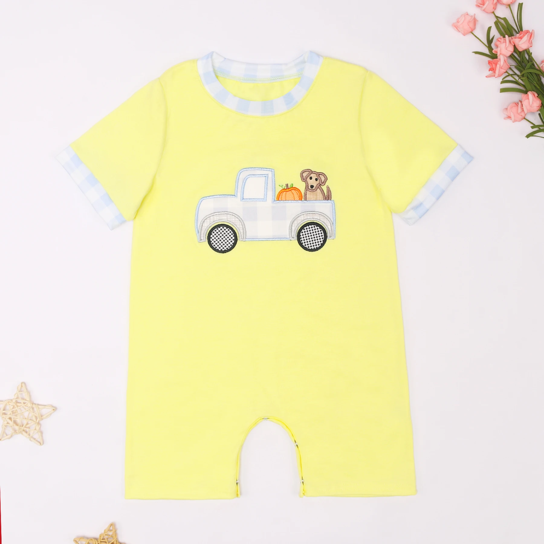 2023 Bright Yellow Romper Baby Girl Halloween Clothes Kid Boutique Pumpkin One Piece Cotton Solid Round Neck Bubble
2023 Bright Yellow Romper Baby Girl Halloween Clothes Kid Boutique Pumpkin One Piece Cotton Solid Round Neck Bubble
