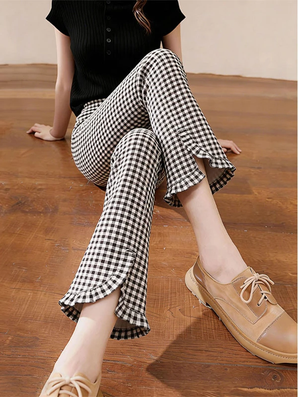 High Waist Plaid Pleated Pants Women's Casual Trousers Spring Summer New Style Commuter Fashion Versatile Casual Pants
High Waist Plaid Pleated Pants Women's Casual Trousers Spring Summer New Style Commuter Fashion Versatile Casual Pants
