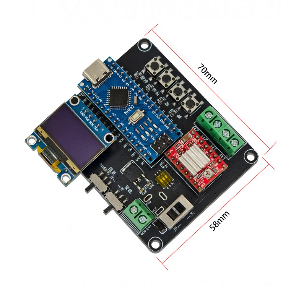 Stepper Motor Drive Module DC5-24V Input USB Burning Method with A4988 Drive Module Motor Drive Board for Arduino
Stepper Motor Drive Module DC5-24V Input USB Burning Method with A4988 Drive Module Motor Drive Board for Arduino