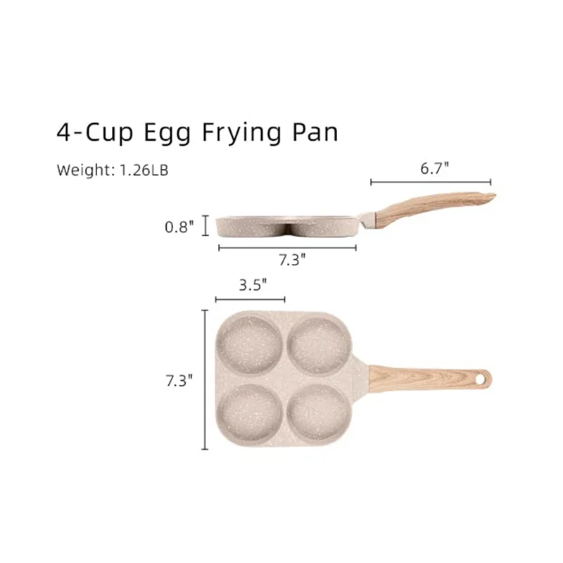 A24I Сковорода для омлета, сковорода для яиц с антипригарным покрытием на 4 чашки, сковорода для яиц, сковорода для яиц для завтрака, блинов, плитт, сковорода для блинов
A24I Сковорода для омлета, сковорода для яиц с антипригарным покрытием на 4 чашки, сковорода для яиц, сковорода для яиц для завтрака, блинов, плитт, сковорода для блинов