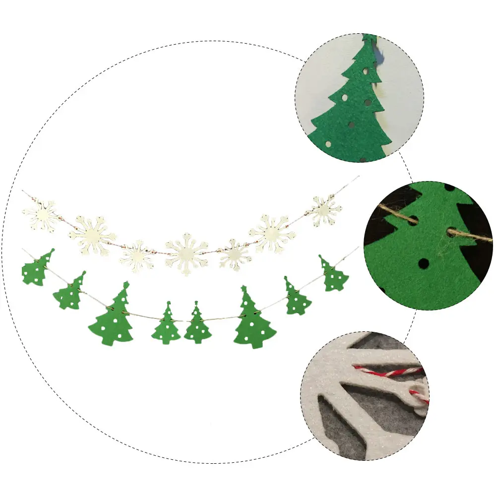 2 Pcs Christmas Tree Snowflake Decorative Banner Party Room Hanging nament Easy Assemble Rope Classic Pattern
2 Pcs Christmas Tree Snowflake Decorative Banner Party Room Hanging nament Easy Assemble Rope Classic Pattern