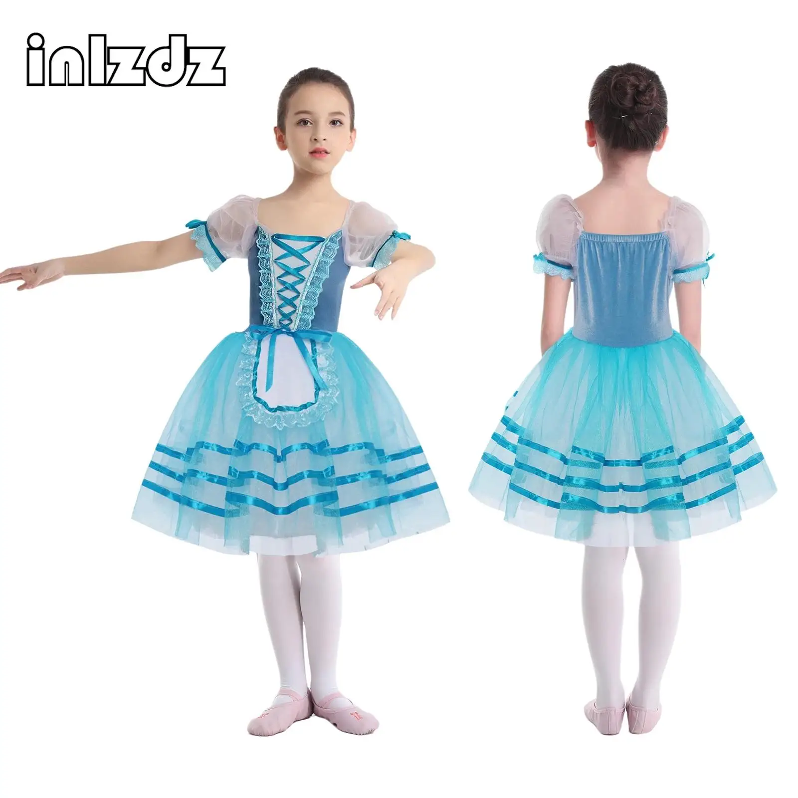 Ballet Tutu Dress for Kids Girls Puff Sleeve Lace Trim Lace-up Velvet Bodice Layered Dress Gymnastics Figure Skating Bodysuit
Ballet Tutu Dress for Kids Girls Puff Sleeve Lace Trim Lace-up Velvet Bodice Layered Dress Gymnastics Figure Skating Bodysuit