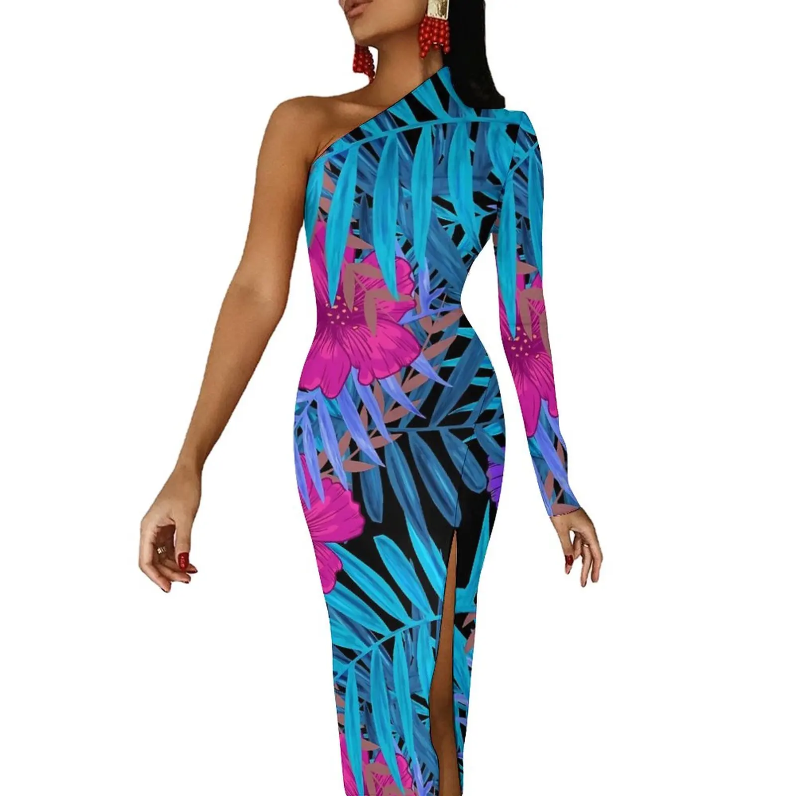 Tropical Floral Long Dress Women Hawaiian Print Party Maxi Dress Autumn Pretty Bodycon Dresses High Slit Graphic Clothing
Tropical Floral Long Dress Women Hawaiian Print Party Maxi Dress Autumn Pretty Bodycon Dresses High Slit Graphic Clothing