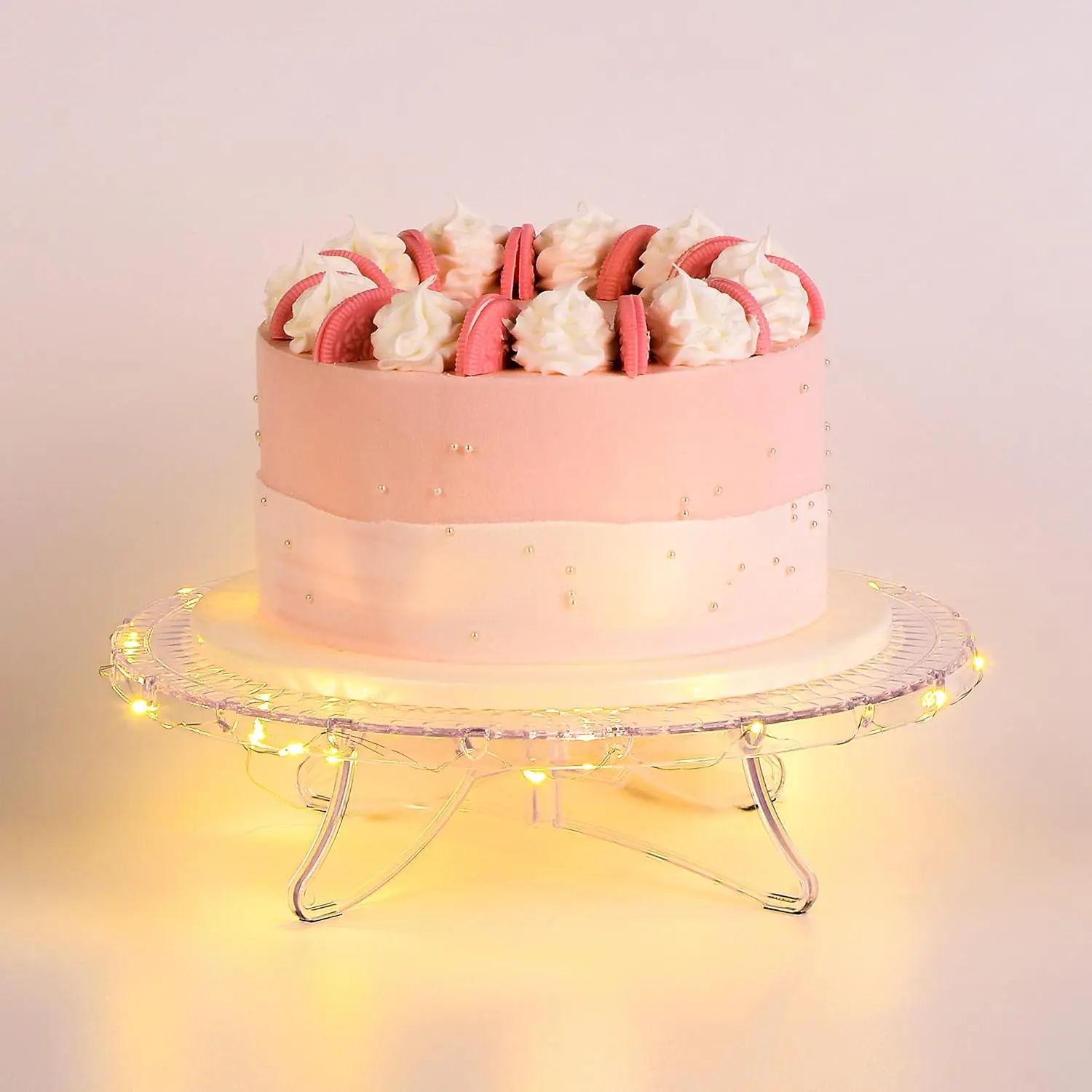 12in Lighted Cake Stand with String Lights, Clear Acrylic, Fits 6-12in Cakes, Wedding Birthday Decor
12in Lighted Cake Stand with String Lights, Clear Acrylic, Fits 6-12in Cakes, Wedding Birthday Decor