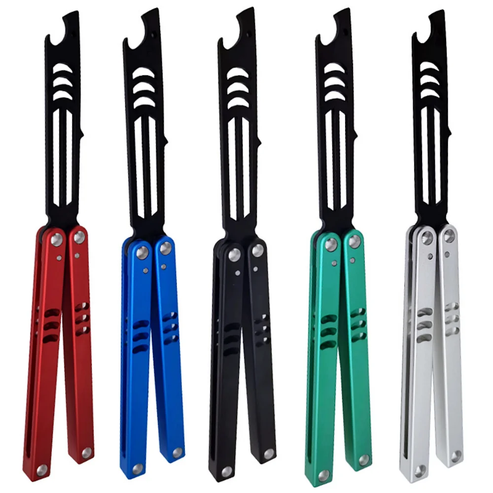Portable Training Butterfly Knife Opener for Bottle Uncut Aluminum Alloy Multifunctional Folding Butterfly Knife Trainer Tools
Portable Training Butterfly Knife Opener for Bottle Uncut Aluminum Alloy Multifunctional Folding Butterfly Knife Trainer Tools