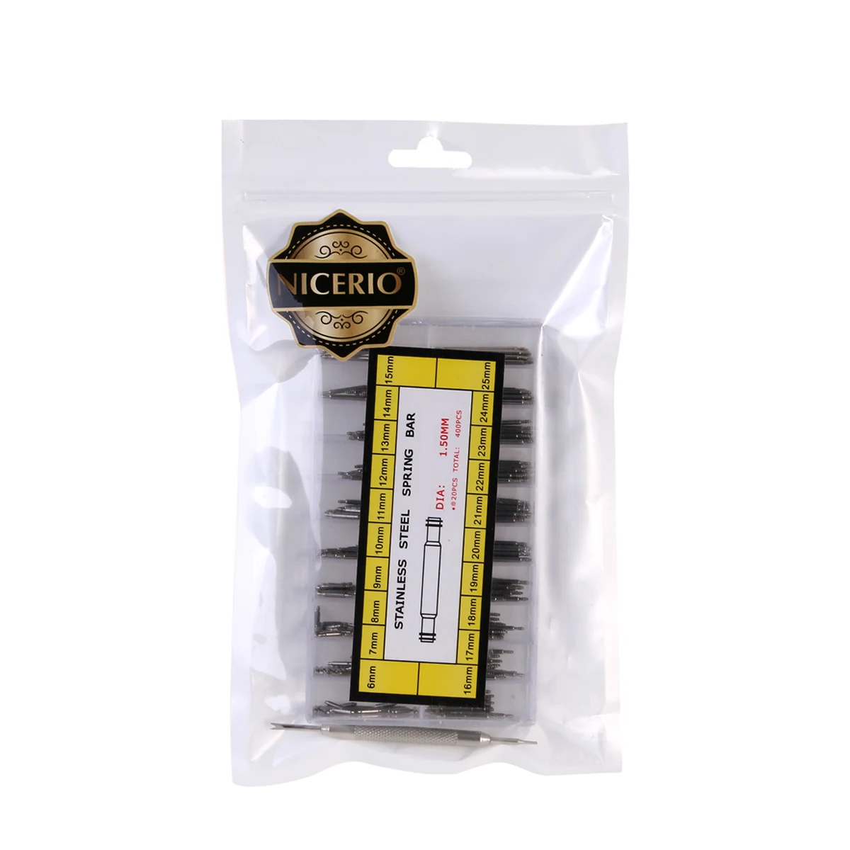 360pcs Watch Band Pin Remover Tool Steel Spring Bars Watch Band Pin 18 Sizes 1 5mm Silver Repair Tool Metal Straps
360pcs Watch Band Pin Remover Tool Steel Spring Bars Watch Band Pin 18 Sizes 1 5mm Silver Repair Tool Metal Straps