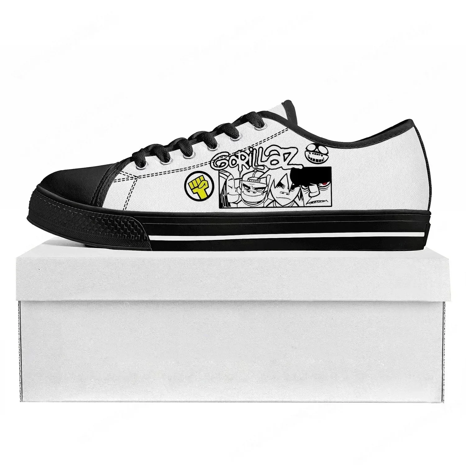 Gorillaz Band Low Top Sneakers Mens Womens Teenager Canvas Customized Sneaker Casual Couple Shoes Custom Shoe Black
Gorillaz Band Low Top Sneakers Mens Womens Teenager Canvas Customized Sneaker Casual Couple Shoes Custom Shoe Black