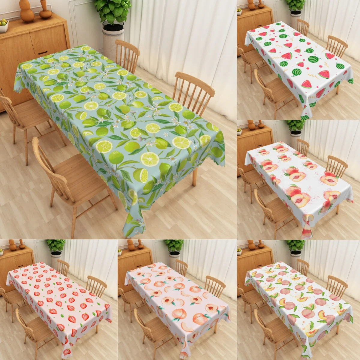 Fruit Print Table Cloth Watermelon Strawberry Peach Pattern Waterproof Oilproof Wedding Birthday Party Home Kitchen Table Decor
Fruit Print Table Cloth Watermelon Strawberry Peach Pattern Waterproof Oilproof Wedding Birthday Party Home Kitchen Table Decor