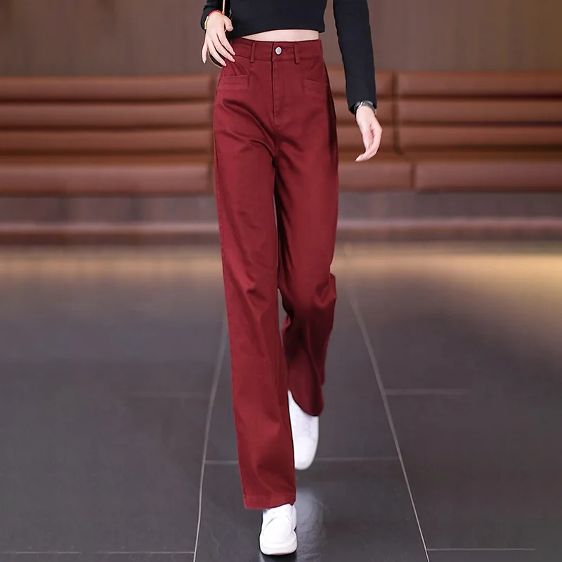 Cotton Jeans women's Spring And Autumn Wide Leg Pants High Waist women's Casual Pants Straight Leg Pants
Cotton Jeans women's Spring And Autumn Wide Leg Pants High Waist women's Casual Pants Straight Leg Pants
