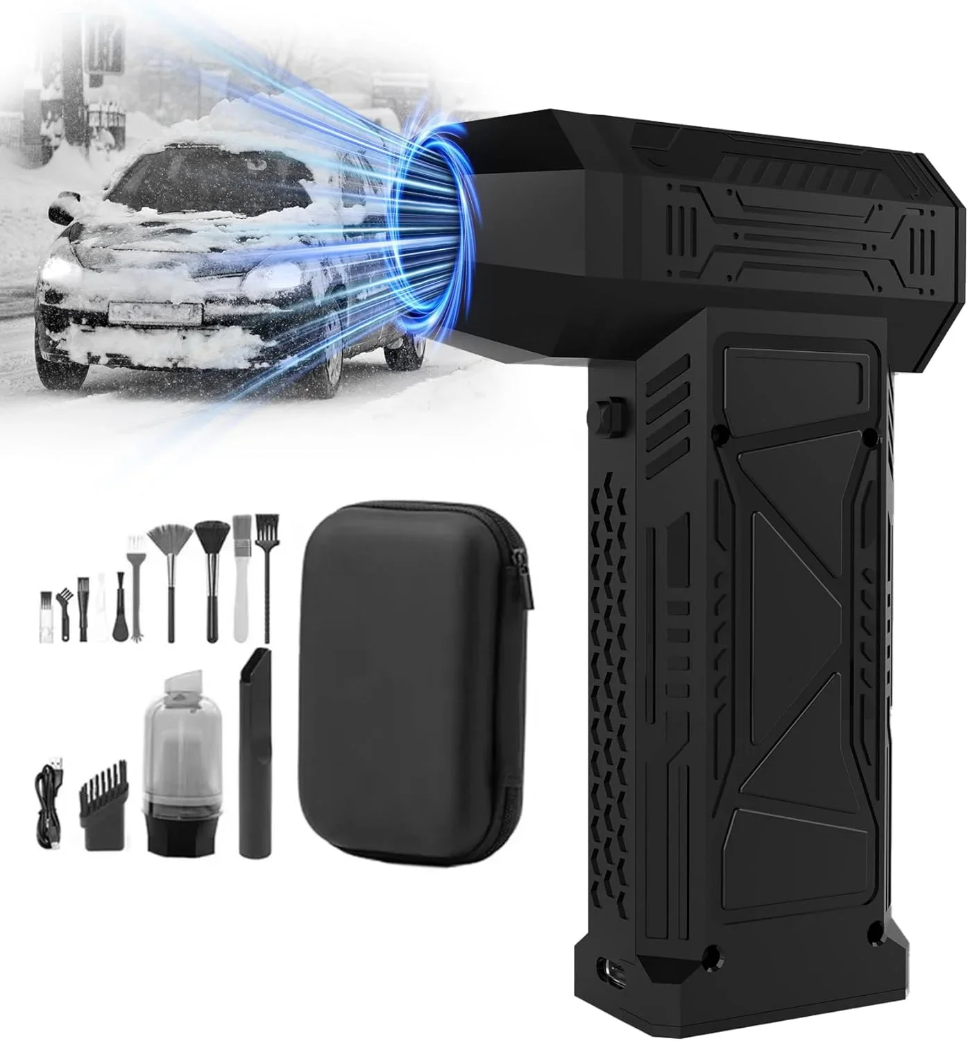 300000RPM Mini Violent Fan with Led Display&Light Electric Air Duster Adjustable wind speed Blower Rechargeable for car clean
300000RPM Mini Violent Fan with Led Display&Light Electric Air Duster Adjustable wind speed Blower Rechargeable for car clean