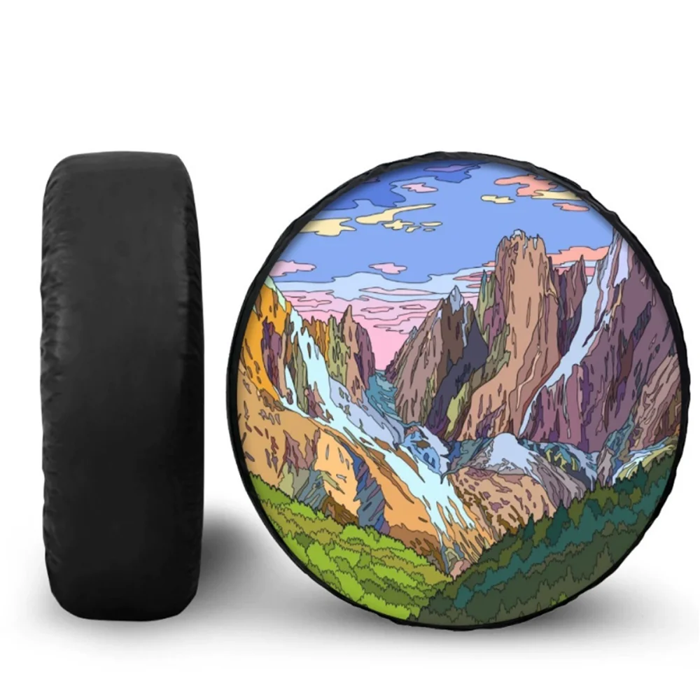 1Pcs Car PU Leather Spare Tire Cover Forests Mountain River Sunset Sunrise Scenery For Suzuki Jimny Mitsubishi Wheel Protectors
1Pcs Car PU Leather Spare Tire Cover Forests Mountain River Sunset Sunrise Scenery For Suzuki Jimny Mitsubishi Wheel Protectors