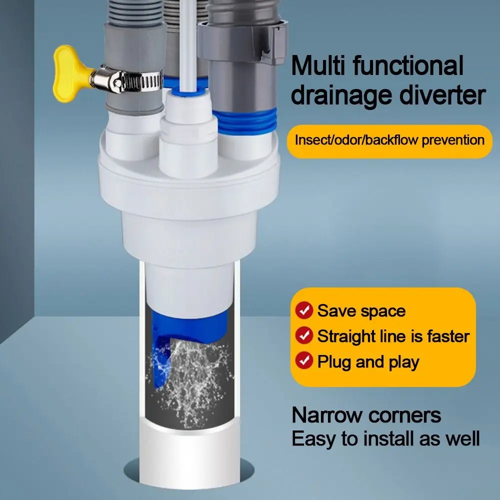 Anti odor Sink Drain Pipe Adapter Anti Insect 4 in 1 Kitchen Basin Sewer Branch Multifunctional Sealing Ring
Anti odor Sink Drain Pipe Adapter Anti Insect 4 in 1 Kitchen Basin Sewer Branch Multifunctional Sealing Ring