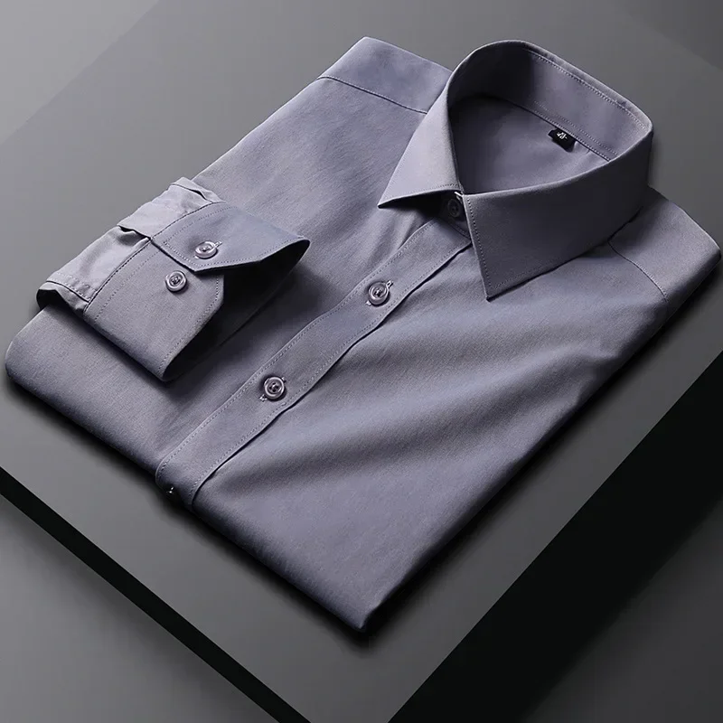 Spring Long-sleeved Shirt Men's Formal Work Clothes Tooling Business Career White And Blue Shirt
Spring Long-sleeved Shirt Men's Formal Work Clothes Tooling Business Career White And Blue Shirt