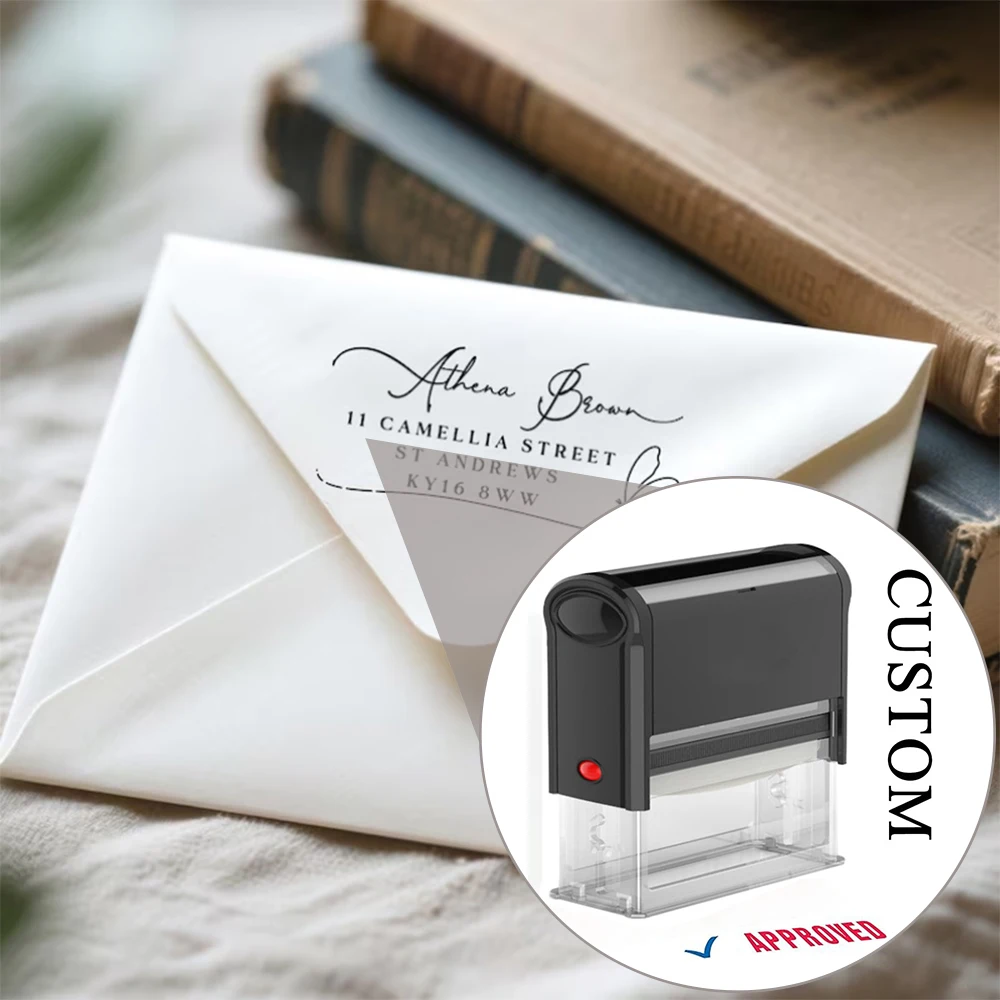 Custom Text Self Inking Stamp Personalized Logo Press-Type Inking Stamp Black Rectangle Rubber Stamps for Scrapbooking Signing
Custom Text Self Inking Stamp Personalized Logo Press-Type Inking Stamp Black Rectangle Rubber Stamps for Scrapbooking Signing