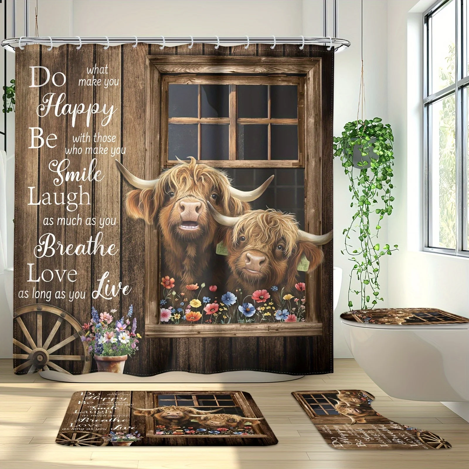 Вдохновляющий набор из 4 предметов для ванной комнаты Highland Cow: занавеска для душа, коврик для ванной, крышка унитаза и крышка бака — домашний декор в деревенском стиле
Вдохновляющий набор из 4 предметов для ванной комнаты Highland Cow: занавеска для душа, коврик для ванной, крышка унитаза и крышка бака — домашний декор в деревенском стиле