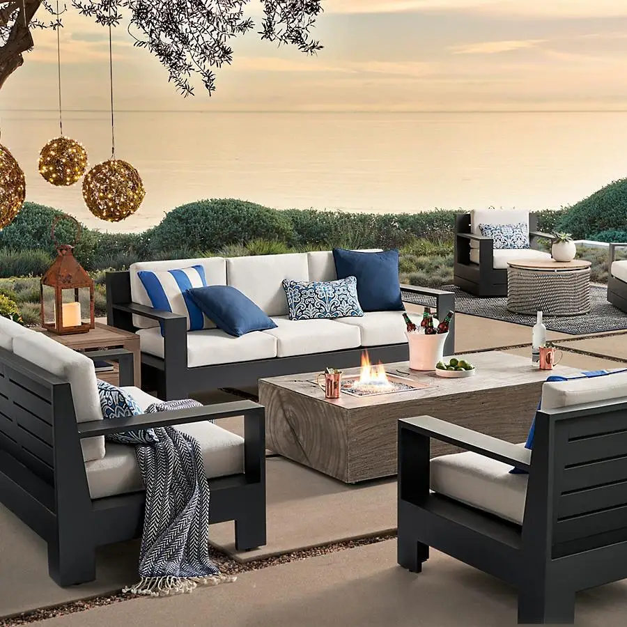 Hotel Furniture Brushed Aluminum Modern Metal Garden Outdoor Furniture Sofa with Cushion
Hotel Furniture Brushed Aluminum Modern Metal Garden Outdoor Furniture Sofa with Cushion
