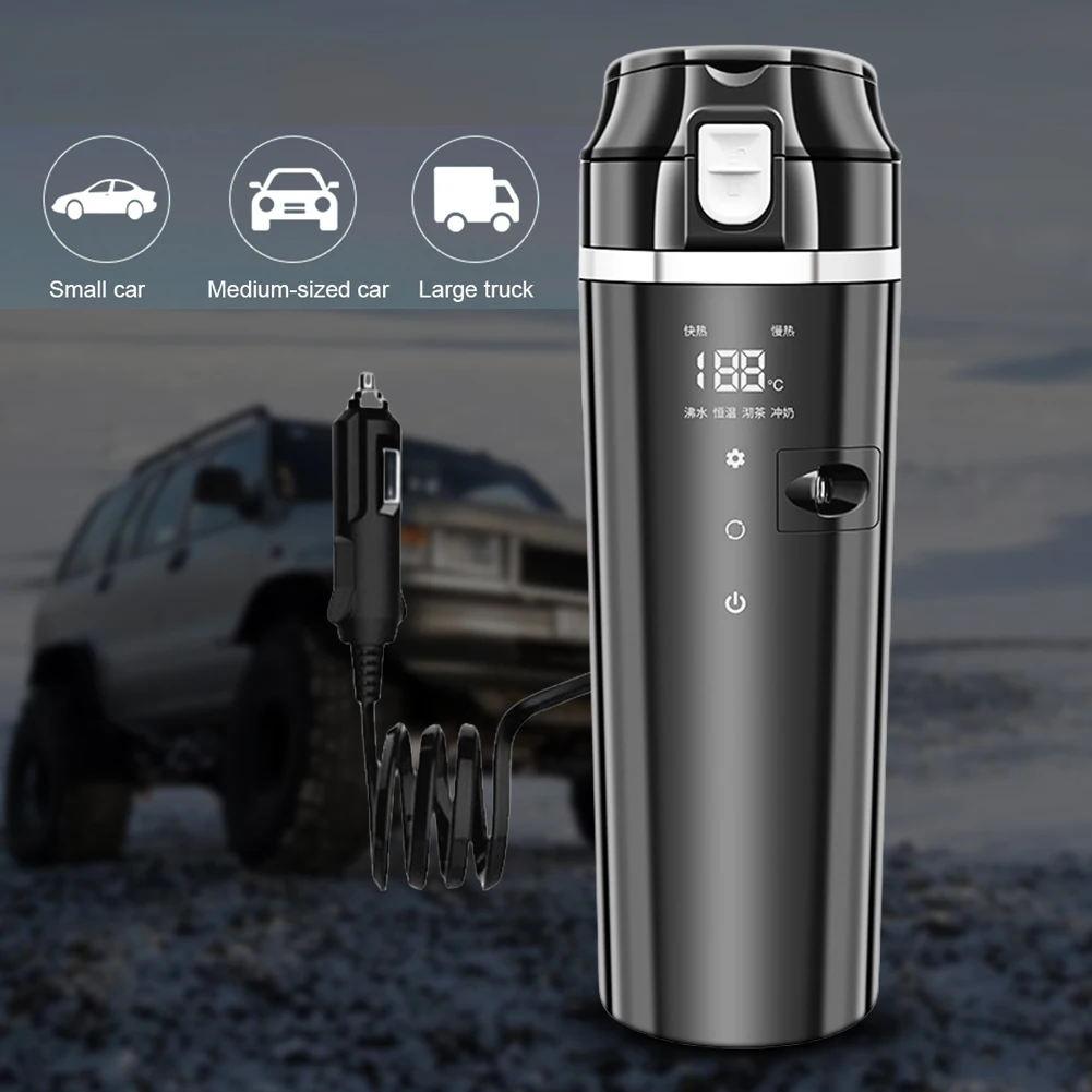 12V/24V Car Heating Cup Digital LCD Display Travel Coffee Mug Warmer Smart Temperature Control Cup Stainless Steel 500ML
12V/24V Car Heating Cup Digital LCD Display Travel Coffee Mug Warmer Smart Temperature Control Cup Stainless Steel 500ML