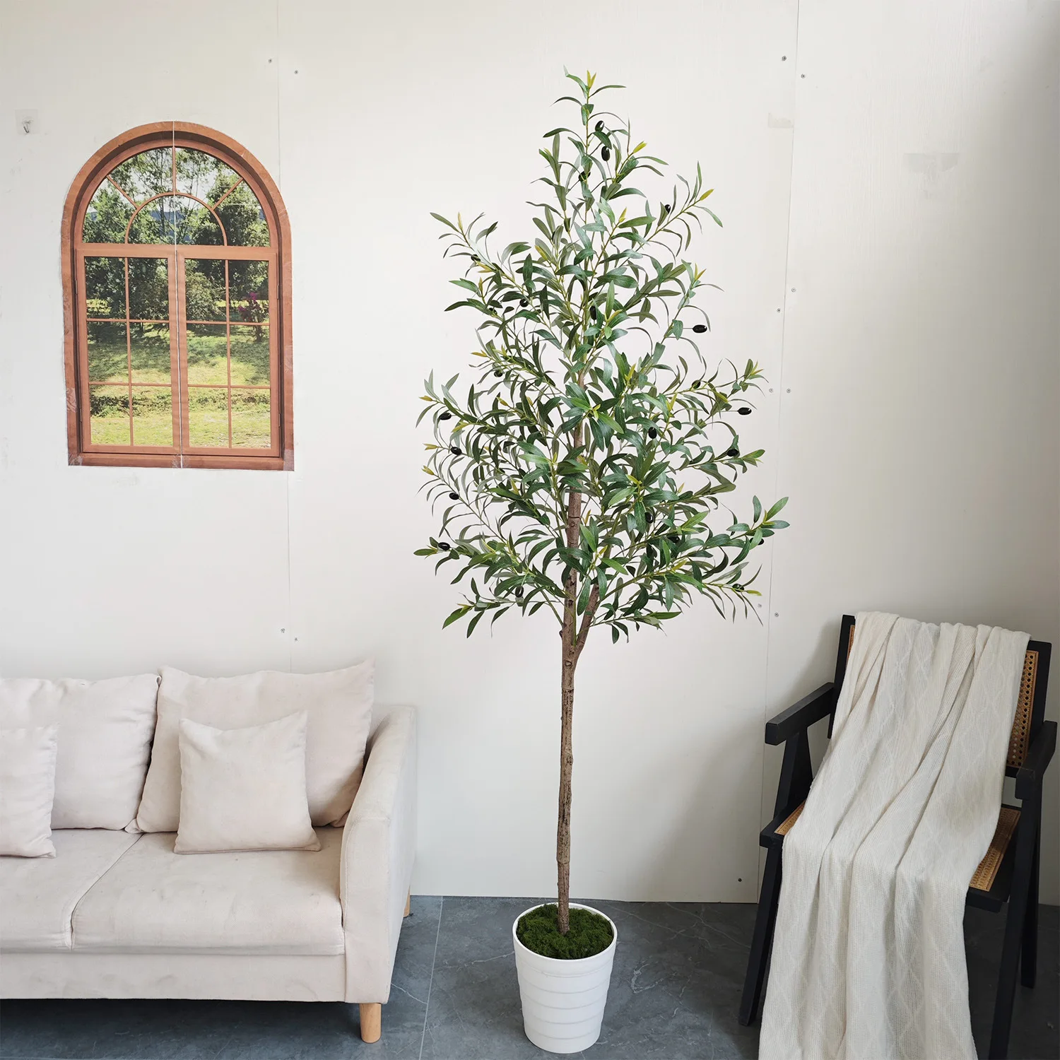 180CM Artificial Olive Tree Room Decor Detachable Artificial Decorative Plants With Fruit For Outdoor Home Decor and Accessories
180CM Artificial Olive Tree Room Decor Detachable Artificial Decorative Plants With Fruit For Outdoor Home Decor and Accessories