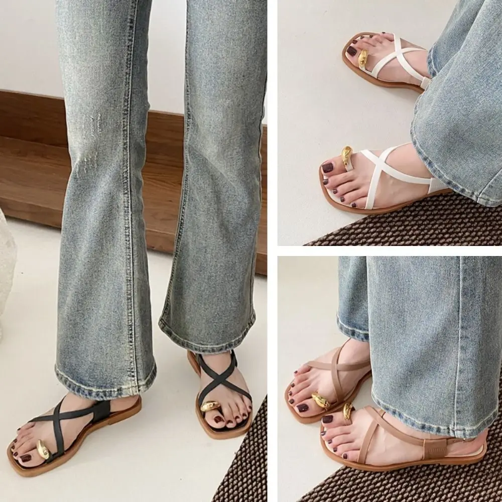 All Match Anti Slip Flat Sandals Women Anti Odor PU Slides Slippers Shoes Beachwear Metal Decoration Platform Flip Flops Summer
All Match Anti Slip Flat Sandals Women Anti Odor PU Slides Slippers Shoes Beachwear Metal Decoration Platform Flip Flops Summer
