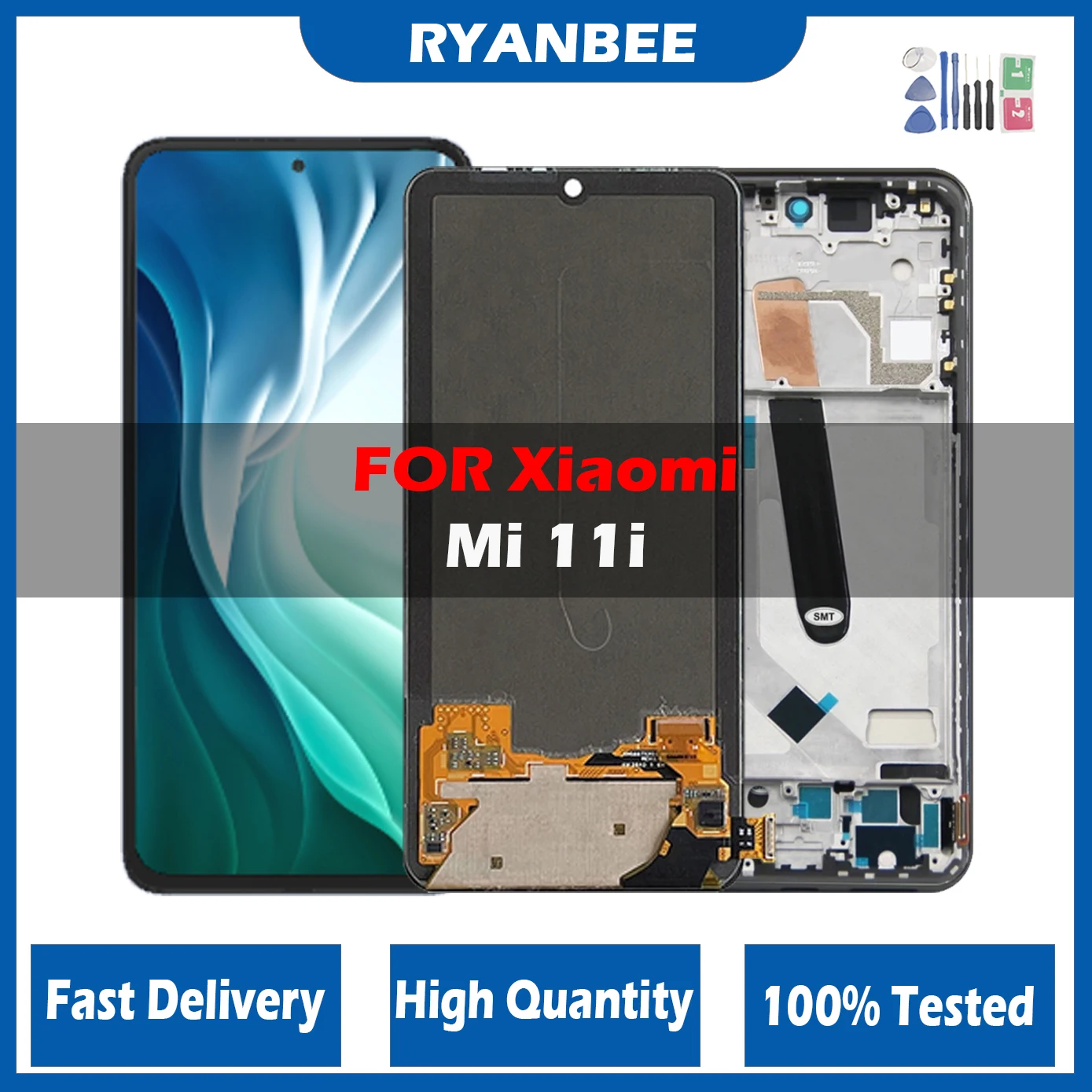 100% Tested For Xiaomi Mi 11i LCD Display Touch Screen Digitizer Assembly Replacement For Xiaomi Mi 11i LCD Screen With Frame
100% Tested For Xiaomi Mi 11i LCD Display Touch Screen Digitizer Assembly Replacement For Xiaomi Mi 11i LCD Screen With Frame