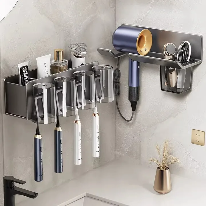  Настенный держатель для зубных щеток без сверления — подвесная подставка для зубной пасты и чашек, компактный органайзер для ванной комнаты, современная полка для хранения
Настенный держатель для зубных щеток без сверления — подвесная подставка для зубной пасты и чашек, компактный органайзер для ванной комнаты, современная полка для хранения