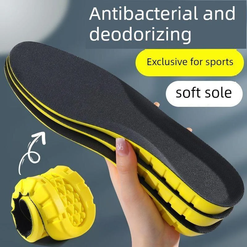 Sports Shock Absorption Sweat Absorbing Insoles Men's Anti-Odor Thickened Super Soft Heightening Pad for Men And Women
Sports Shock Absorption Sweat Absorbing Insoles Men's Anti-Odor Thickened Super Soft Heightening Pad for Men And Women