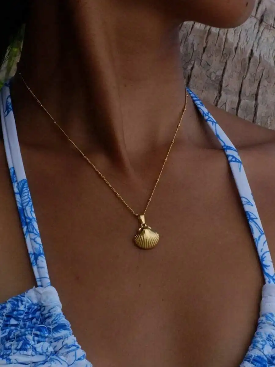 Stainless Steel Shell Pendant Necklace Bead Chain For Women Daily Wear Beach Vacation
Stainless Steel Shell Pendant Necklace Bead Chain For Women Daily Wear Beach Vacation
