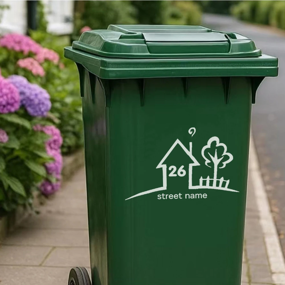 4Pcs Custom Stickers House and Tree Wheelie Bin Stickers DIY Numberfor Container Removable
4Pcs Custom Stickers House and Tree Wheelie Bin Stickers DIY Numberfor Container Removable