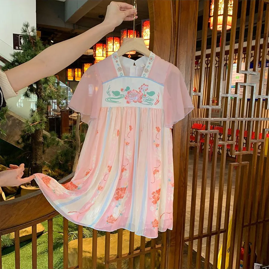Hanfu Summer Dress For Girl Baby Children's Tang Dress Chinese Style Ancient Dress Girl's Baby Dress
Hanfu Summer Dress For Girl Baby Children's Tang Dress Chinese Style Ancient Dress Girl's Baby Dress