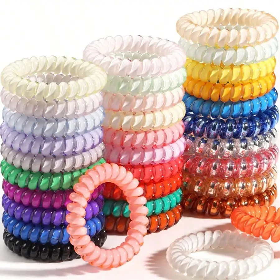M32Pcs Spiral Hair TiesNo Crease Coil Hair Ties Phone Cord Hair Elastics Coils Candy Colors Spiral Bracelets Ponytail Holders Hair Accories For Women Girls5001
M32Pcs Spiral Hair TiesNo Crease Coil Hair Ties Phone Cord Hair Elastics Coils Candy Colors Spiral Bracelets Ponytail Holders Hair Accories For Women Girls5001