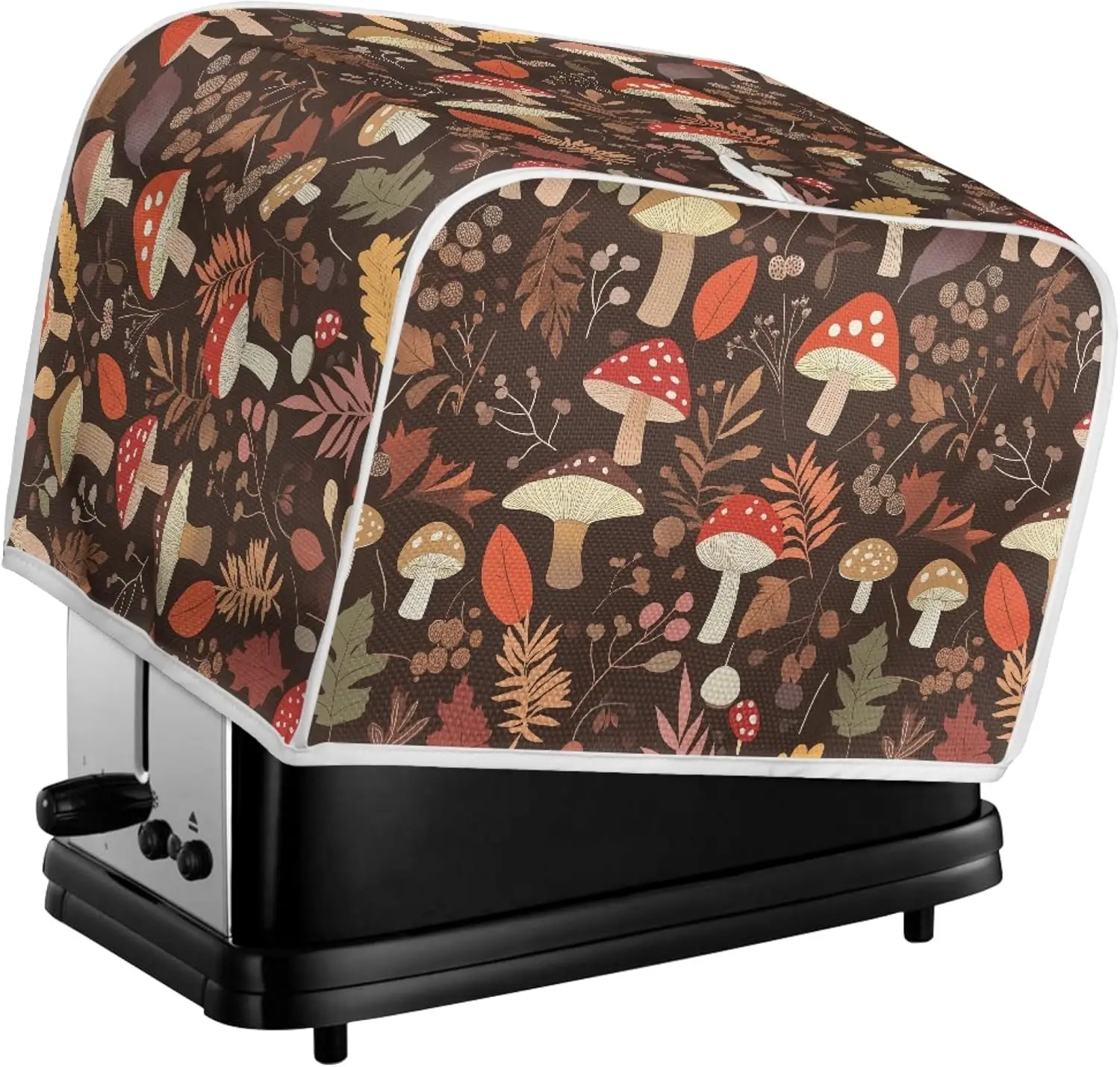 Toaster Cover, Autumn Brown Mushroom Print Microwave Oven Grill Cover Kitchen Appliance with Top Handle
Toaster Cover, Autumn Brown Mushroom Print Microwave Oven Grill Cover Kitchen Appliance with Top Handle